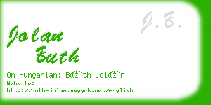 jolan buth business card